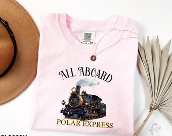 Polar Express Train Ride Christmas Shirt – All Aboard North Pole Locomotive Vintage Holiday Railway , Magical Christmas Pajama Family Shirt