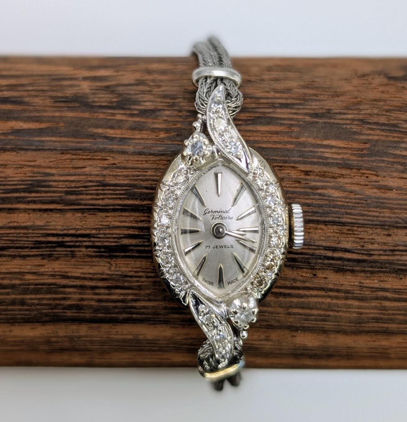 Germinal Voltaire ladies wrist watch Vintage T739 Beautiful Germinal Voltaire 14kt Gold Men main image 3