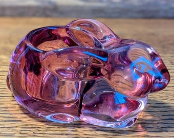 Indiana Glass Pink Rabbit Votive Holder – Vintage Bunny Candle Decor