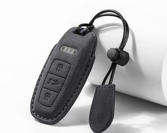 Audi Alcantara Key Cover – Custom Key Fob Case for A3, A4, A5, A6, A7, A8, Q3, Q5, Q7, S Line, RS Models