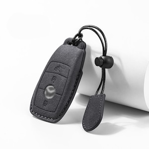 Mercedes-Benz Schlüssel Hülle | Alcantara Smart-Schlüsseletui | Passend für A C E S G GLC GLE CLA CLs | Soft Touch Schlüsselanhänger Schutz