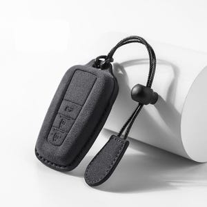 Toyota Key Cover | Alcantara Smart Key Case | For Camry, Corolla, RAV4, Highlander | Soft Touch Key Fob Protection