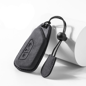 Volkswagen-sleutelklep | Alcantara suède smartkeyhoesje | Type A | Past op Golf GTI Jetta Tiguan Passat Arteon T-Roc | Soft-Touch-bescherming
