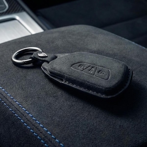 VW Alcantara Schlüsselhülle | Typ A | Passend für Golf GTI Jetta Tivian Passat Arteon T-Roc | Weicher Berührungsschutz