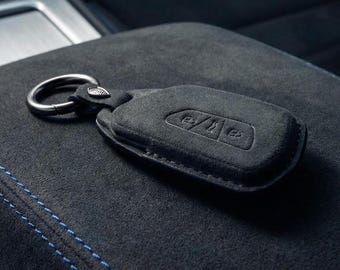 VW Alcantara Schlüsselhülle | Typ A | Passend für Golf GTI Jetta Tivian Passat Arteon T-Roc | Weicher Berührungsschutz