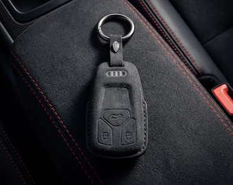 Audi Alcantara Schlüsselhülle für A3, A4, A5, A6, A7, A8, Q3, Q5, Q7, S Line, RS Modelle