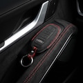 Audi Alcantara Key Cover | Black And Red Stitching | Custom Key Fob Case for A6, A7, Q8, Q7, SLine, RS Models (SUEDE) product logo