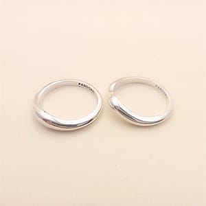 PANDORA ESSENCE Organically Shaped Stacking Rings 