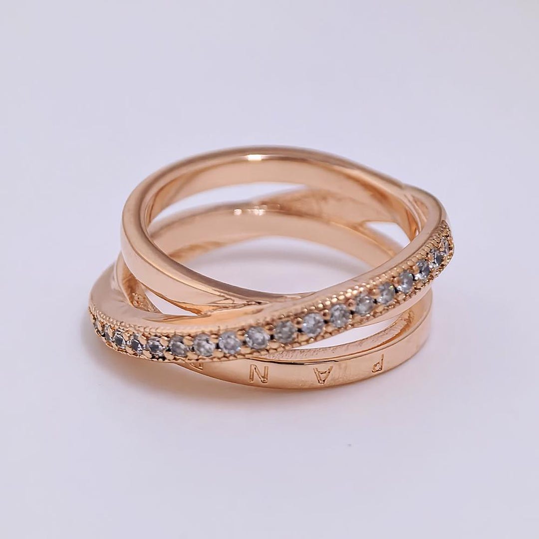 Pandora Jewelry Crossover PavÃ© Triple Band Ring Pandora Crossover