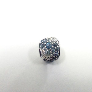 Pandora Charm Oceanic Starfish grey Stones Solid Silver Sterling 925