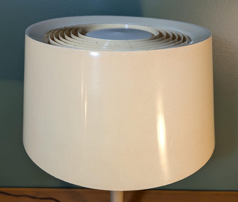 Vintage MCM Gerald Thurston Lightolier Table Lamp W/ Diffuser Shade ...