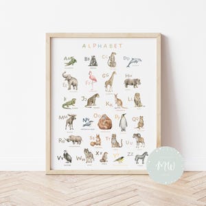 Alphabet Poster | ABC Poster | Animal Alphabet | Educational Poster | Classroom Decor | Homeschool Decor | Playroom Decor | Digital Download