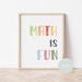 Math is Fun Poster: Kids Educational Wall Art (digital Download) - Etsy