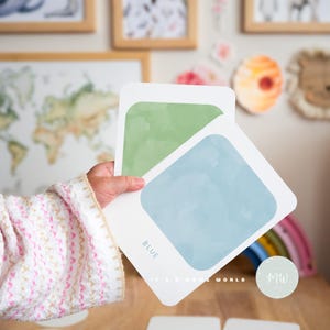 10 flashcards couleur imprimables pour enfants | Flahscards couleur Montessori | Imprimable pour les tout-petits | Imprimable Montessori | Téléchargement numérique