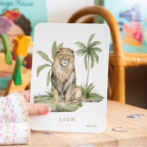 10 Printable Animal Flashcards | African Animal Flashcards | Kids Flashcards | Preschool Printable | Homeschool Printable | Digital Download