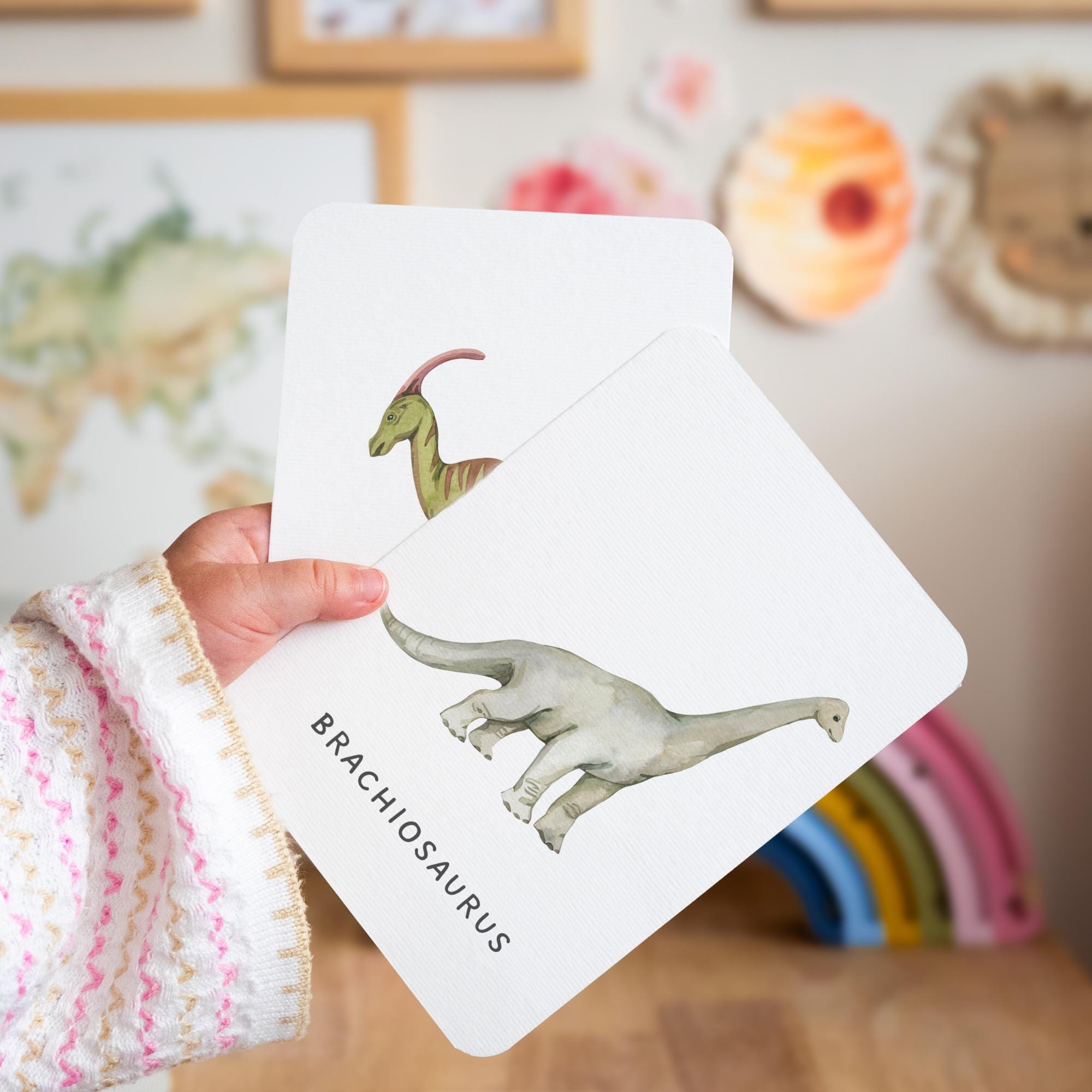 10 Dinosaur Flashcards Printable | Montessori 3-part Cards | Dinosaur ...