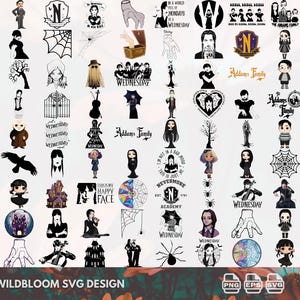 Wedne.sday SVG PNG EPS Files Bundle, Wedne.sday Layered, Wedne.sday Cricut and Silhouette, Wedne.sday Cut Files, Wedne.sday Clipart, Digital