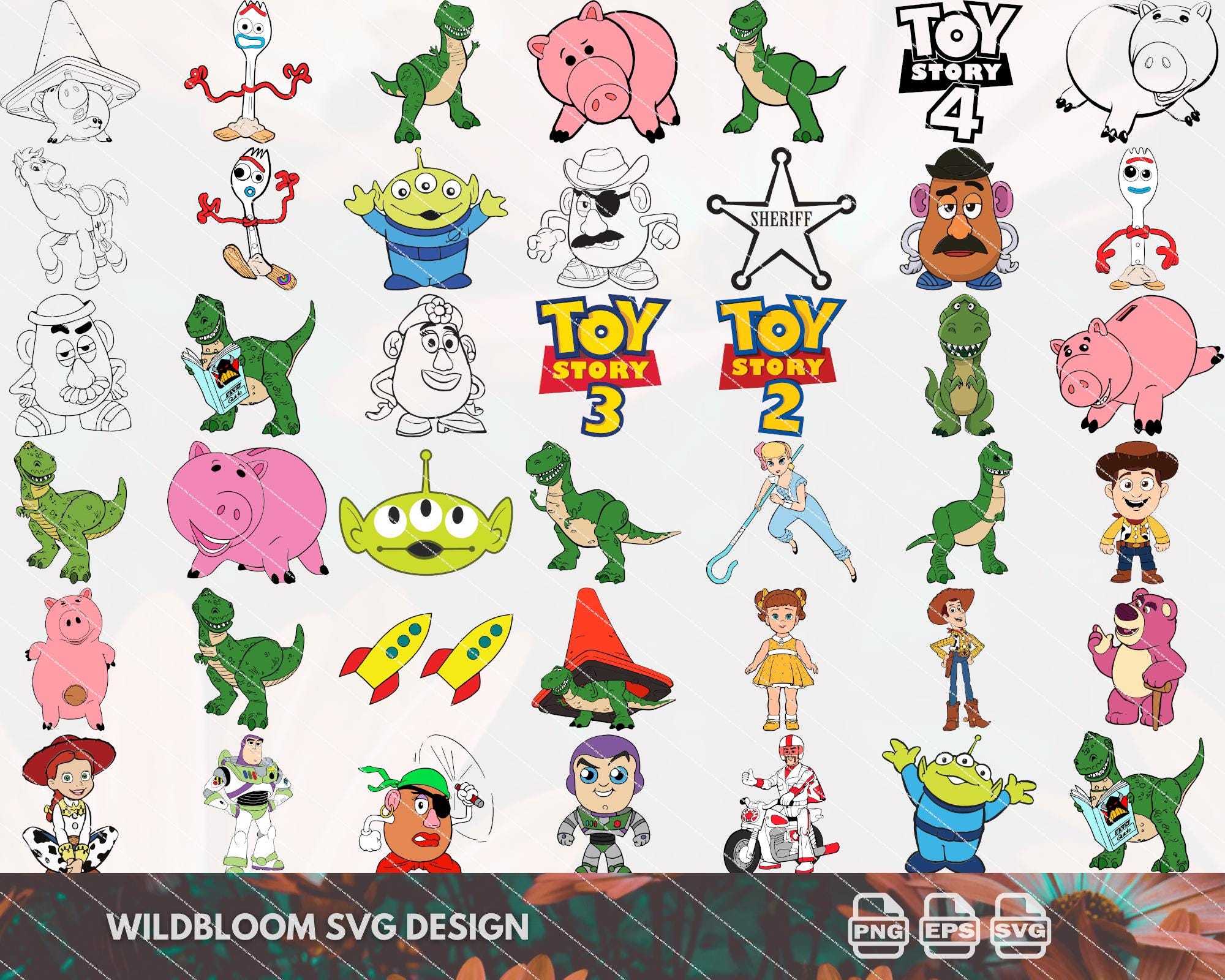 Toy Sto.ry SVG PNG EPS Files Bundle, Toy Sto.ry Layered, Toy Sto.ry ...