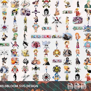 One Piec.e SVG PNG EPS Files Bundle, One Piec.e Layered, One Piec.e Cricut and Silhouette, One Piec.e Cut Files, One Piec.e Clipart, Digital