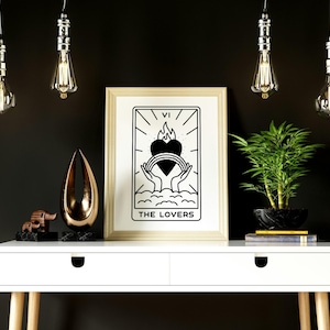 The Lovers Tarot Card A4 Print