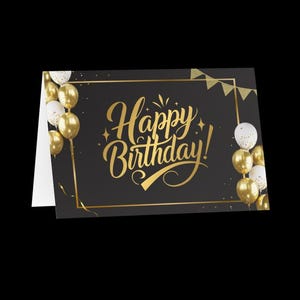 Folding birthday card with envelope | High-quality folding card in 3 sizes | Personal birthday card | Birthday card 1