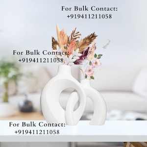 Glossy Ceramic 2-in-1 Vase: Minimalist Home Decor