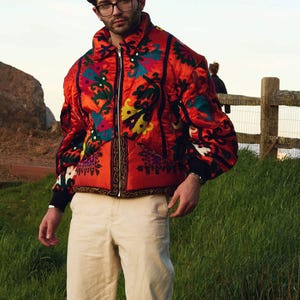 Unknown Tapestries Silk Bomber Jacket Medium A