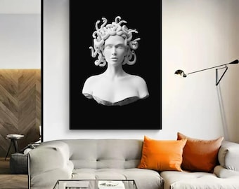 Medusa Canvas Wall Art: Greek Mythology, Urban Home Decor
