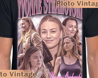 Bestseller Yvonne Strahovski Graphic Shirt | Celebrity DTG Print T-Shirt | Vintage Tee Retro Unique Artwork Bootleg Fashion Limited Designs