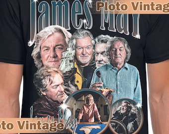 Vintage James May Graphic Tee | Celebrity DTG Print Shirt | Retro T-Shirt | James Mayic Bootleg | Unique Artwork And Eco-Friendly Fashion