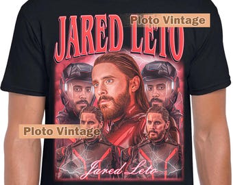 Vintage Jared Leto Graphic Tee Celebrity DTG Print Shirt | Alpha Retro T-Shirt Bootleg Unique Artwork Limited Fashion Bestseller Wear Today