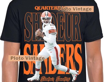 Bestseller Shedeur Sanders Graphic Shirt | American Sports Quarterback DTG Print T-Shirt | Vintage Tee Retro Unique Artwork Bootleg Limited