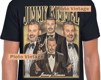 Bestseller Jimmy Kimmel Graphic T-Shirt | Celebrity DTG Print Tee | Vintage Shirt Alpha Retro Unique Wear Artwork Bootleg Fashion Limited