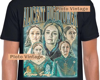 Retro Olivia Cooke Graphic T-Shirt | Celebrity DTG Print Tee | Bootleg Shirt Limited Unique Gift Artwork Bestseller Wear Fashion 90S Vintage