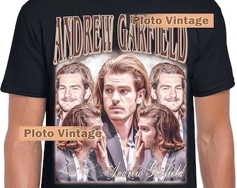 Vintage Andrew Garfield Graphic Tee English And American Celebrity DTG Print Shirt | Retro Bootleg Unique Artwork Limited Fashion Bestseller