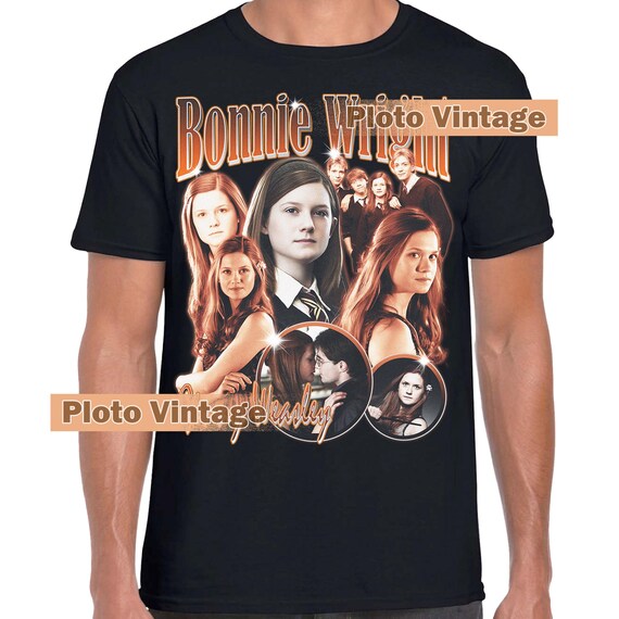 Vintage Bonnie Wright Graphic Tee | Celebrity DTG Print Shirt | Retro Style T-Shirt | Artistic Bootleg | Unique Artwork Eco-Friendly Fashion