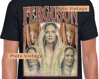 Vintage Rebecca Ferguson Graphic T-Shirt | Celebrity DTG Print Tee | Alpha Retro Shirt Bootleg Unique Artwork Limited Fashion Bestseller Art