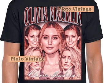 Bootleg Olivia Macklin Graphic T-Shirt | Celebrity DTG Print Tee | Limited Shirt Bestseller Unique Artwork Vintage Fashion Alpha Retro Wear