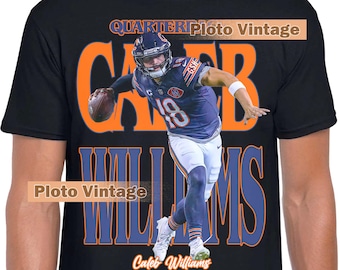 Retro Caleb Williams Graphic Shirt | Sports DTG Print T-Shirt | Bootleg Tee Limited Unique Artwork Bestseller Design Fashion Wear Vintage
