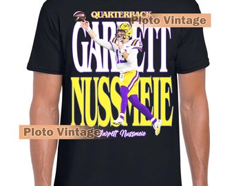 Vintage Garrett Nussmeier Graphic Tee | American Sport Shirt DTG Print | Retro Style T-Shirt | Garrett Nussmeieric Bootleg | Unique Artwork