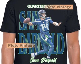 Retro Sam Darnold Graphic Shirt | Sports DTG Print T-Shirt | Bootleg Tee Limited Unique Artwork Bestseller Wear Today Fashion 90S Vintage