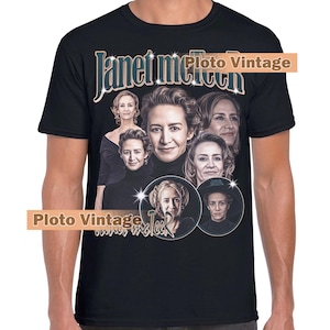 Vintage Janet McTeer Graphic Tee | Celebrity DTG Print Shirt | Retro Style T-Shirt | Artistic Bootleg | Unique Artwork Eco-Friendly Fashion