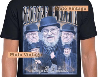 Limited George R. R. Martin Graphic Tee | American Author DTG Print Shirt | Bestseller T-Shirt Vintage Unique Artwork Retro Fashion Bootleg