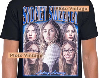 Bestseller Sydney Sweeney Graphic Shirt | Celebrity DTG Print T-Shirt | Vintage Tee Alpha Retro Unique Artwork Bootleg Fashion Limited Wear
