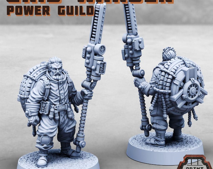 Grid Warden Power Guild - Print Minis Licensed 28-32mm Resin Character
