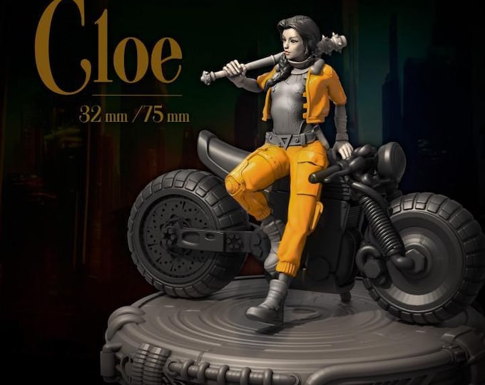 Cloe Fantasy Miniature for Sci-Fi Wargames & TTRPG DnD Fantasy Tabletop Wargaming | Dungeons and Maidens mini