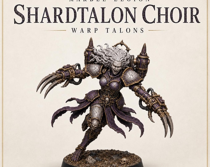 Chaos of Excess - Shardtalon Choir - Marble Legion - Highland Gaming Minis Exclusive Compatible with Legion Wars OPR Grimdark
