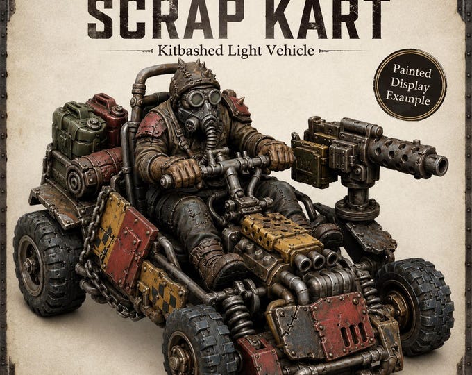 Scrap Kart - 32mm Sci-Fi Resin Vehicle with Rider - HGM Exclusive