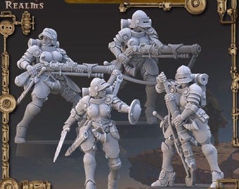 Arquebusiers - Across the Realms - New Release July 25  - Sci-Fi OPR Grimdark compatible - Tabletop Wargaming Grimdark