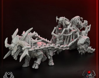 Scarlet Chariot Hell Cannon - Eight Legs Licensed Resin Fantasy Cannon Miniature